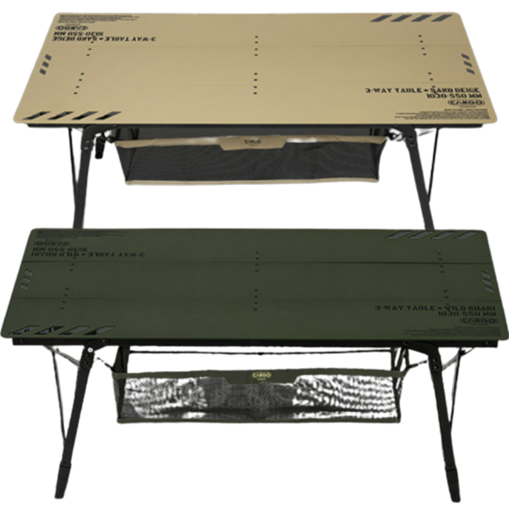 카고컨테이너  3-WAY테이블 접이식 폴딩 경량 캠핑 igt 높이조절 알루미늄 감성 테이블